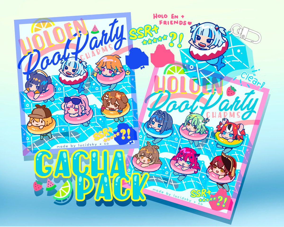 Hololive GACHA Pool Party Charms