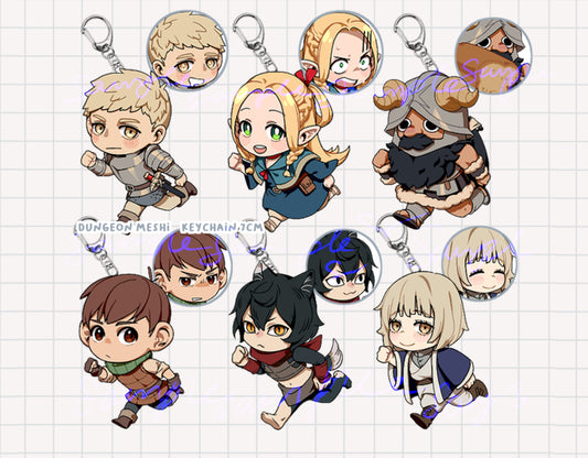 Charms-Dungeon Meshi Double Sided Epoxy